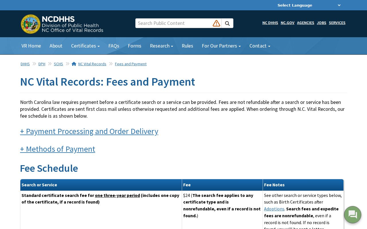 Garner records fees for North Carolina vital certificates